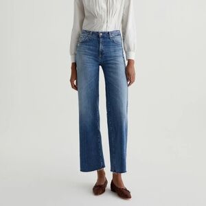 AG Adriano Goldschmied Medium Blue Wide Leg Jeans